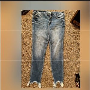 Kancan jeans with fringed bottoms. Size 29 worn twice.